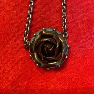 Sabika Gold Rose Necklace
